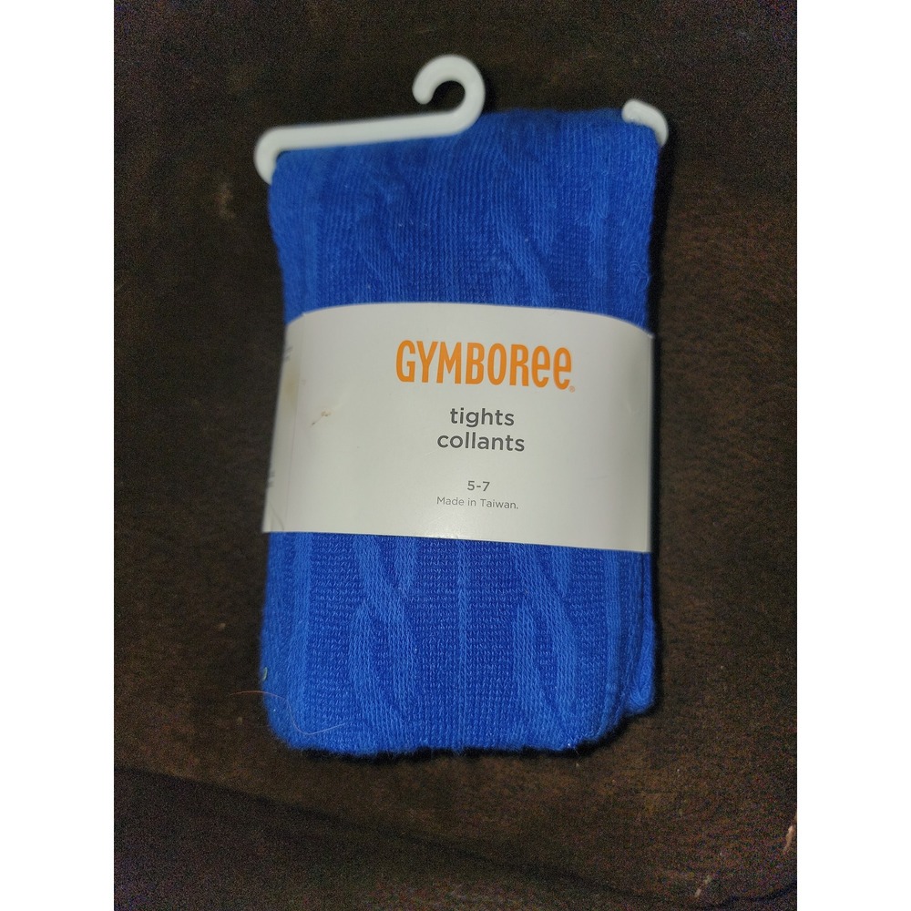 Gymboree‎ color happy blue cable knit tights size 5 7 nwt